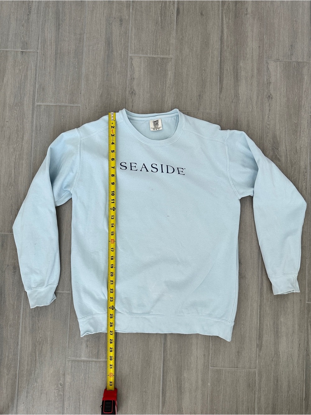 Comfort Colors Seaside Florida Medium Blue Graphic Print Crewneck Pullover - Picture 9 of 9